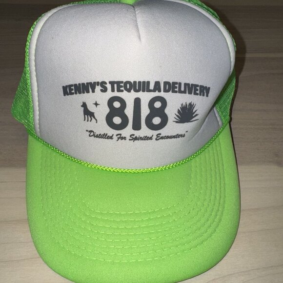 818 Tequila OTTO Kenny's Tequila Delivery Neon Green White Hat One Size OS - Picture 5 of 8